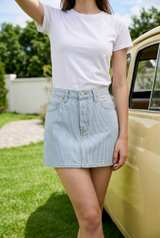Levi's Icon Skirt in Hickory Stripe sz 28 - Image 5