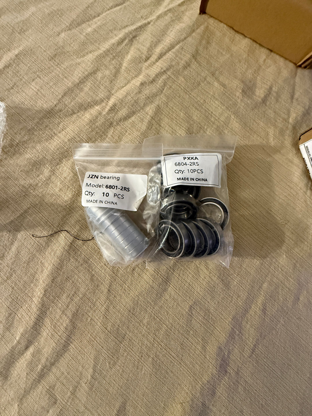 JZN 6801-2RS & PXKA 6804-2RS Ball Bearings 10-Packs