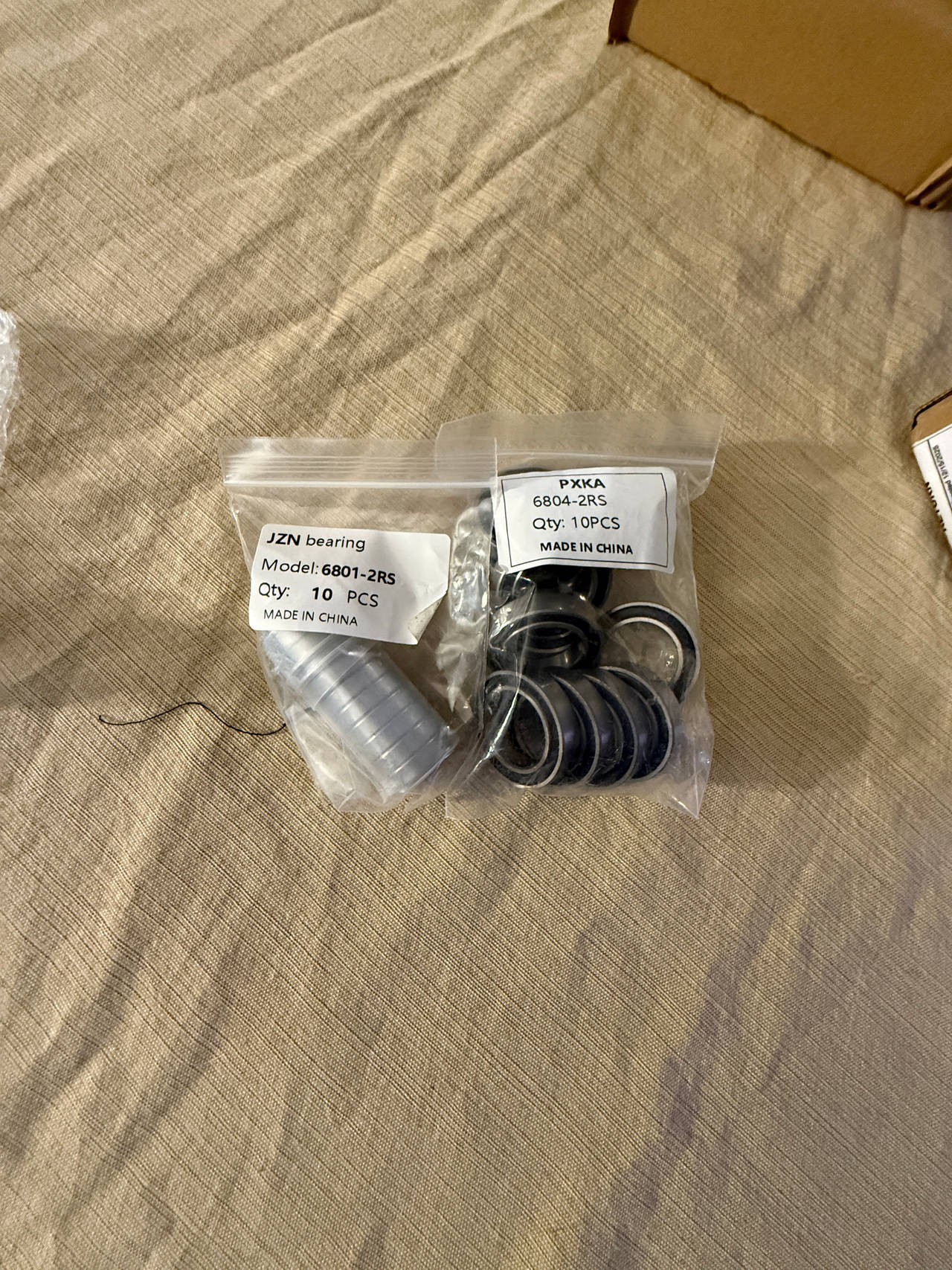 JZN 6801-2RS & PXKA 6804-2RS Ball Bearings 10-Packs