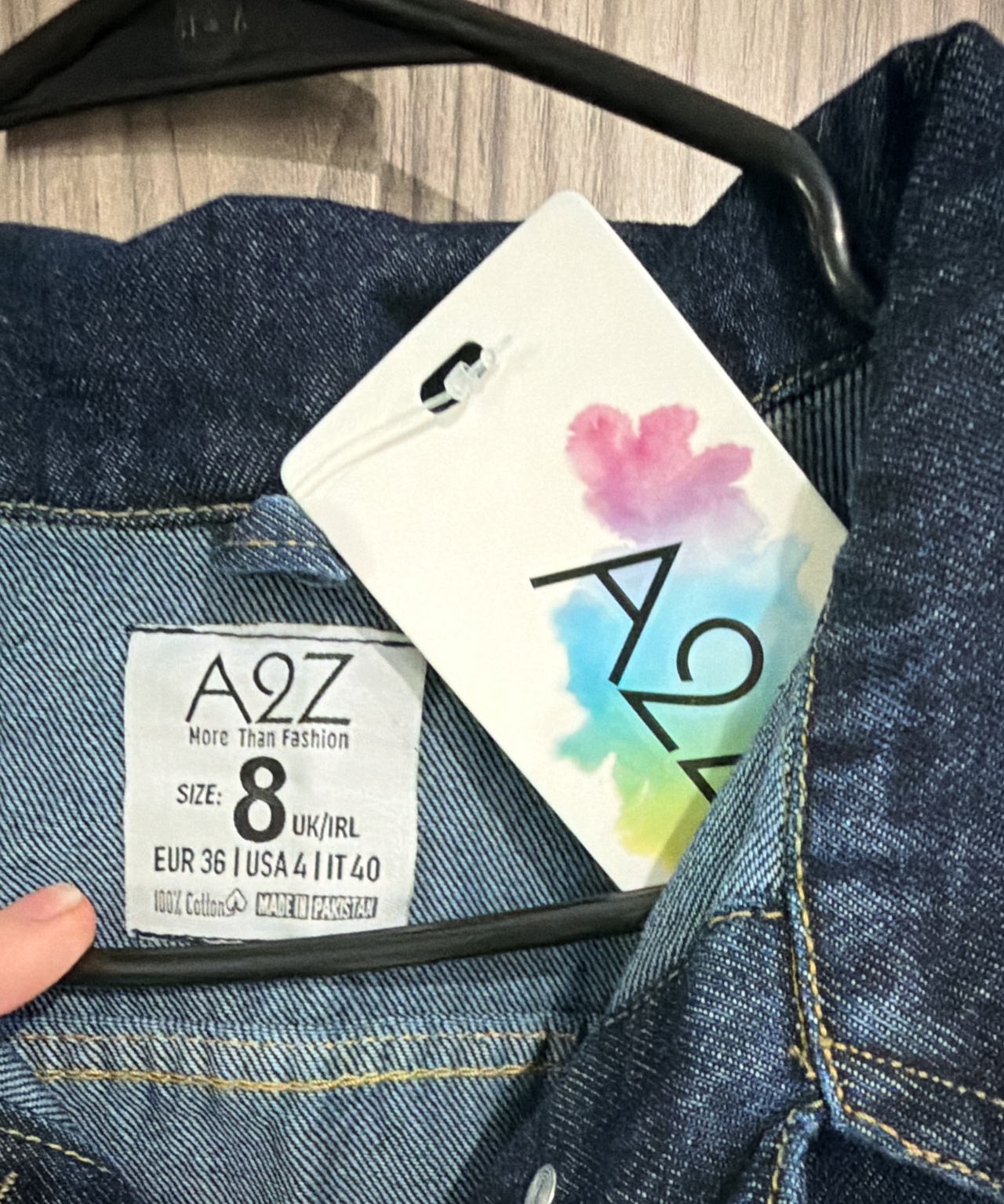 A2Z Ladies denim Jacket size 4US 8 UK NEW