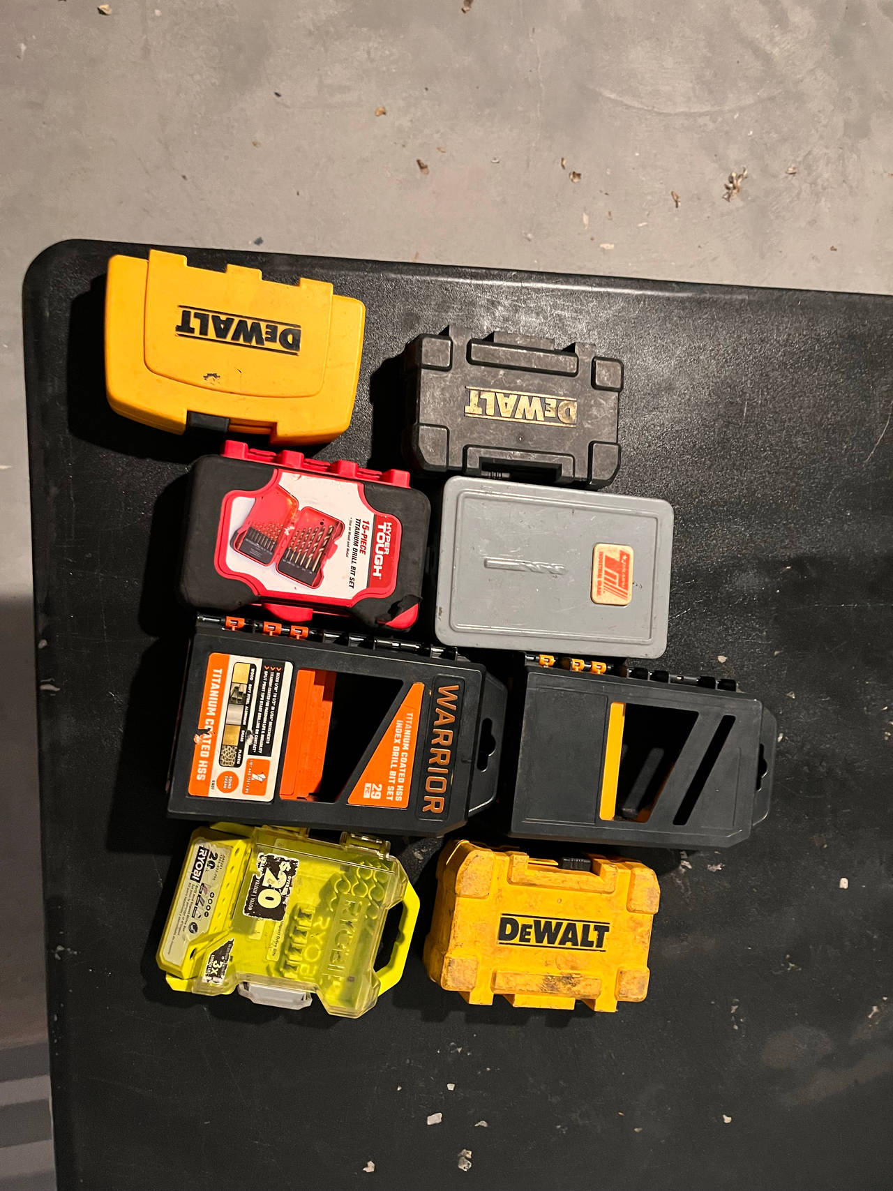 Mixed Lot of Drill Bit Cases and Tool Organizers