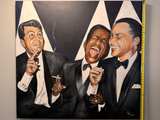 Original Rat Pack Hand-Painted Canvas Art - Image 2
