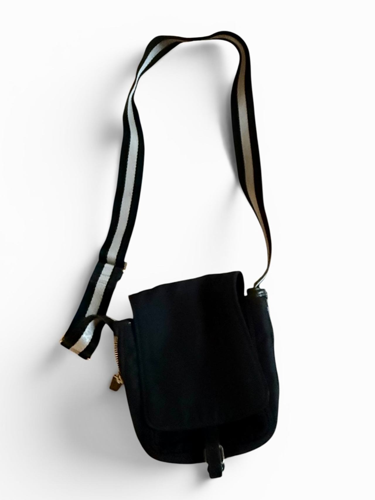 Bally Nylon Crossbody Bag with Striped Strap