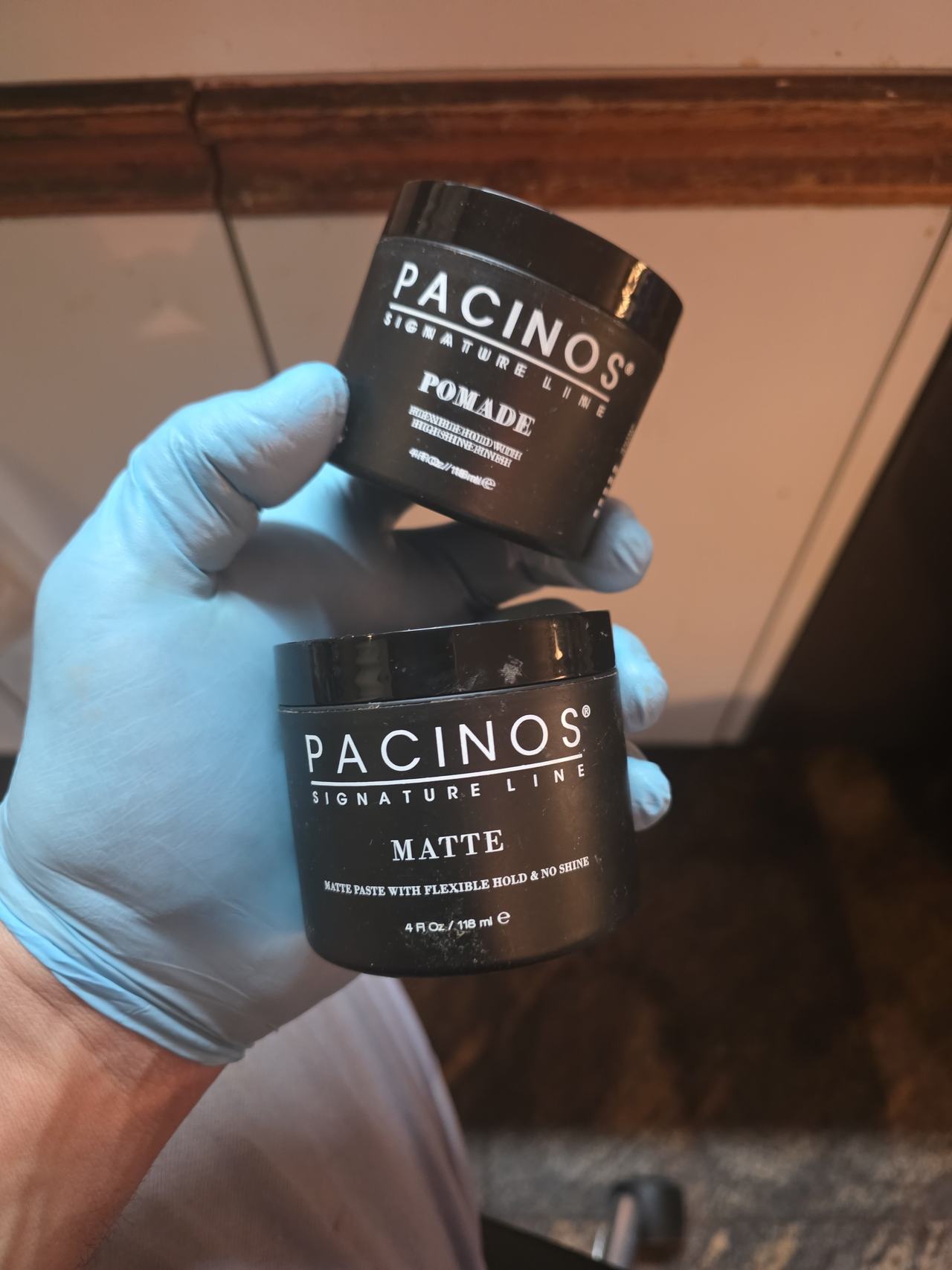 Pacinos Signature Line Matte and Pomade Hair Grooming Products