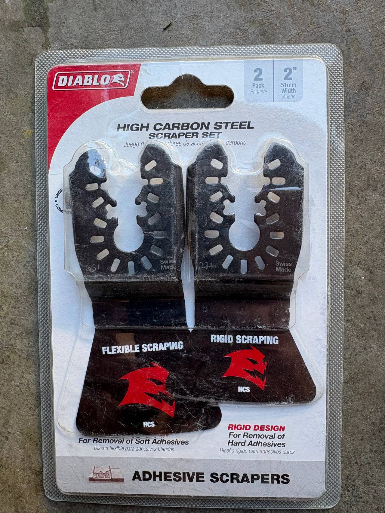 Diablo High Carbon Steel Scraper Set