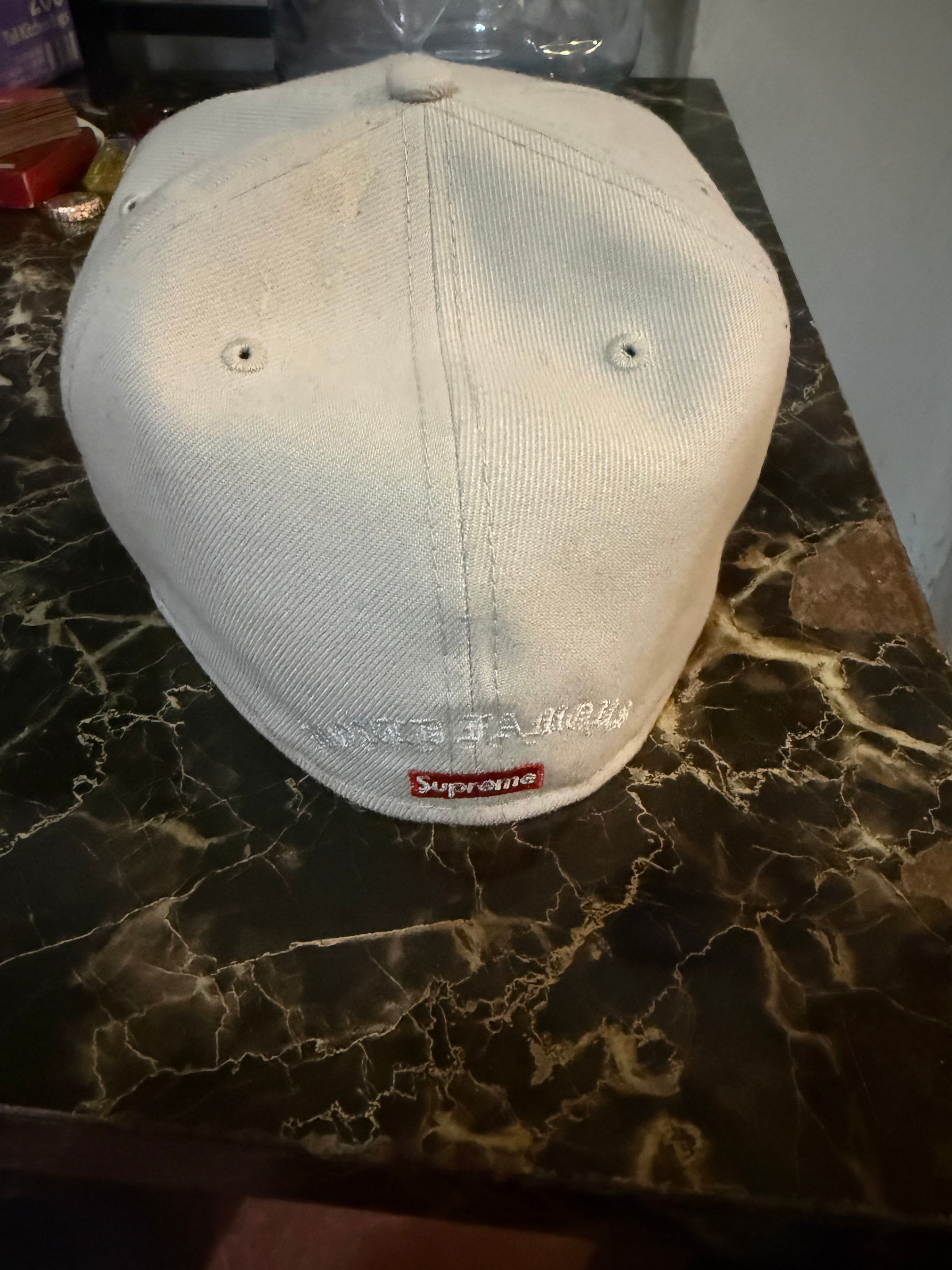 Supreme Gold Cross S Logo New Era Stone Hat - Image 4