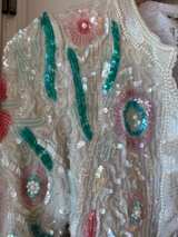 JOAN LESLIE EVENINGS Vintage Pastel Beaded Sequin Jacket - Image 3