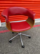 Mid-Century Modern Bentwood Swivel Office Chair - Image 1