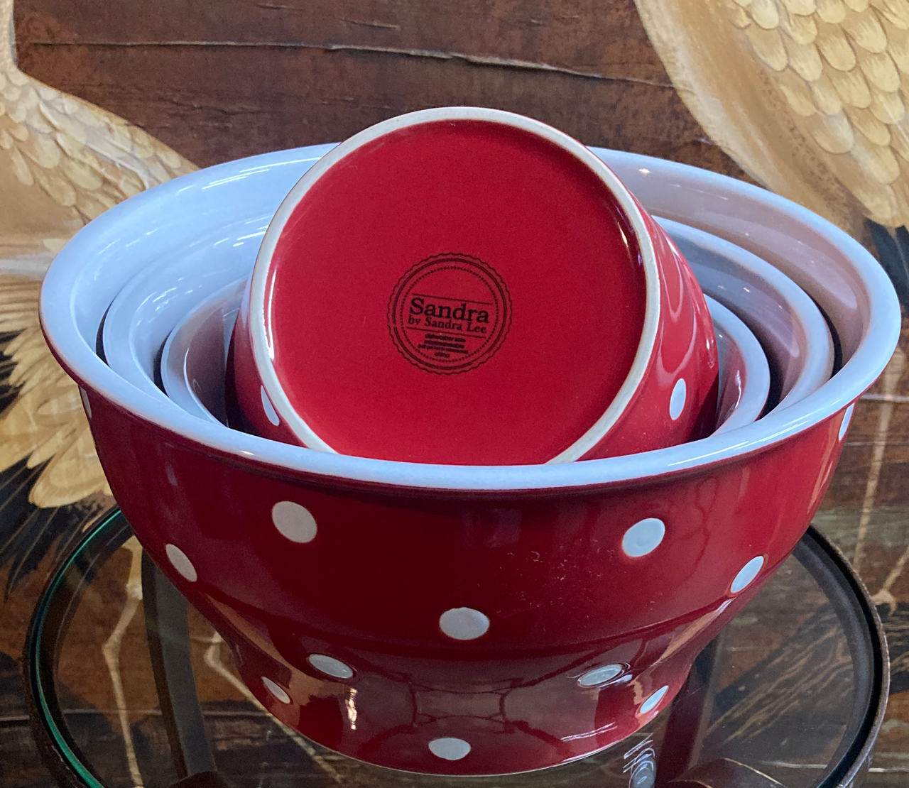 Sandra by Sandra Lee Polka Dot
 4 Nesting Mixing Bowls