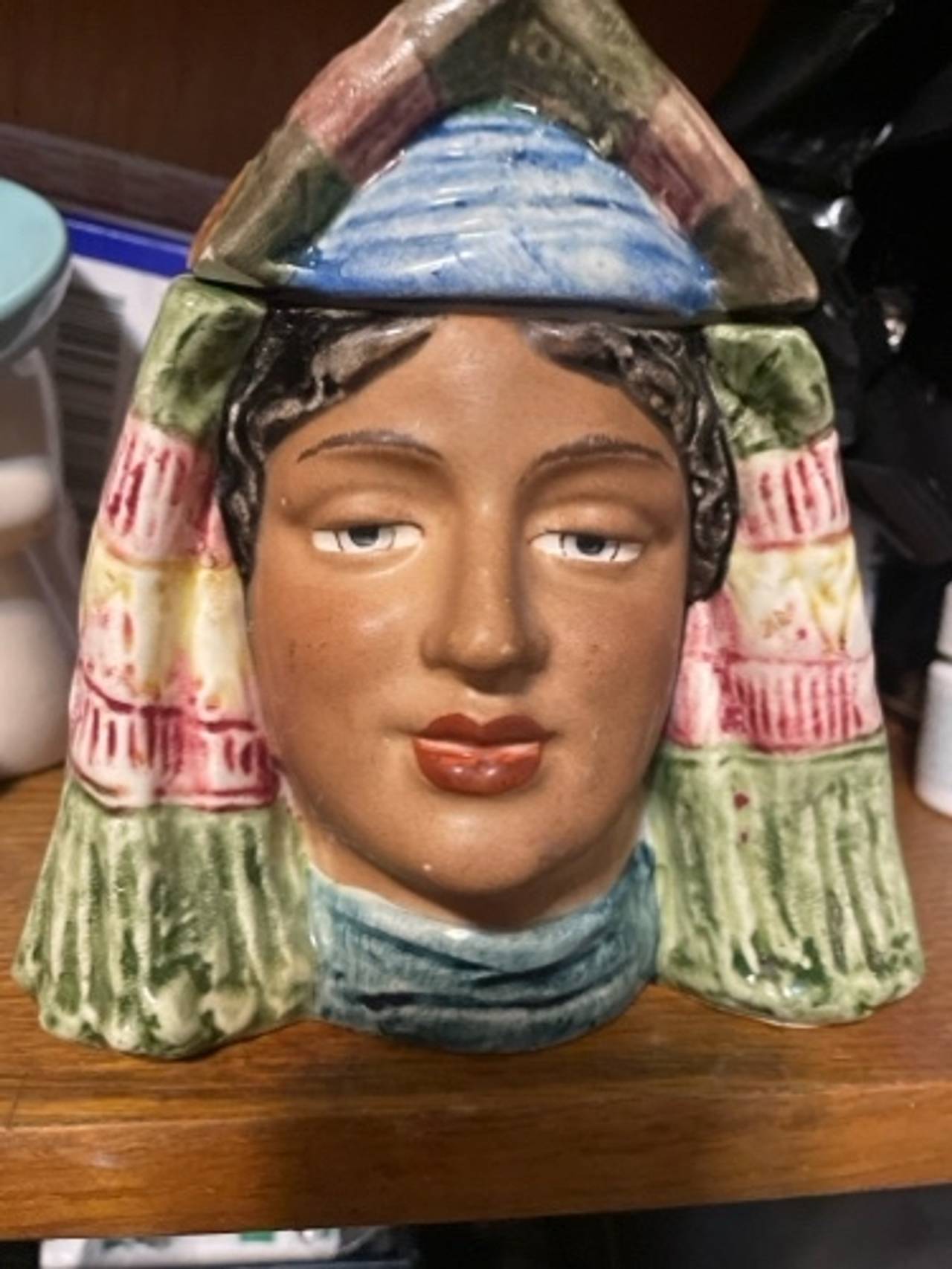 Majolica Head Vase