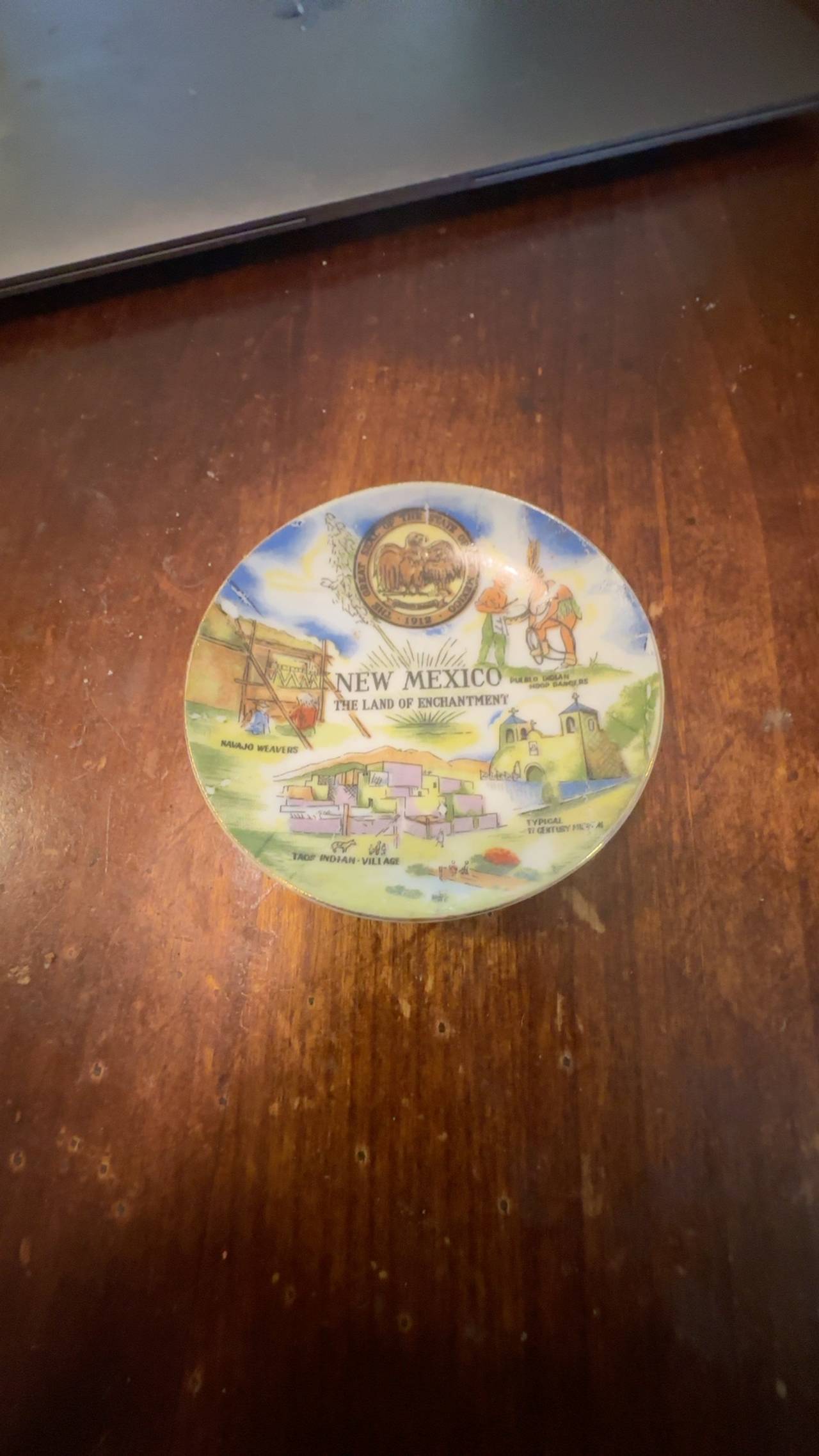 Vintage New Mexico Souvenir Plate small