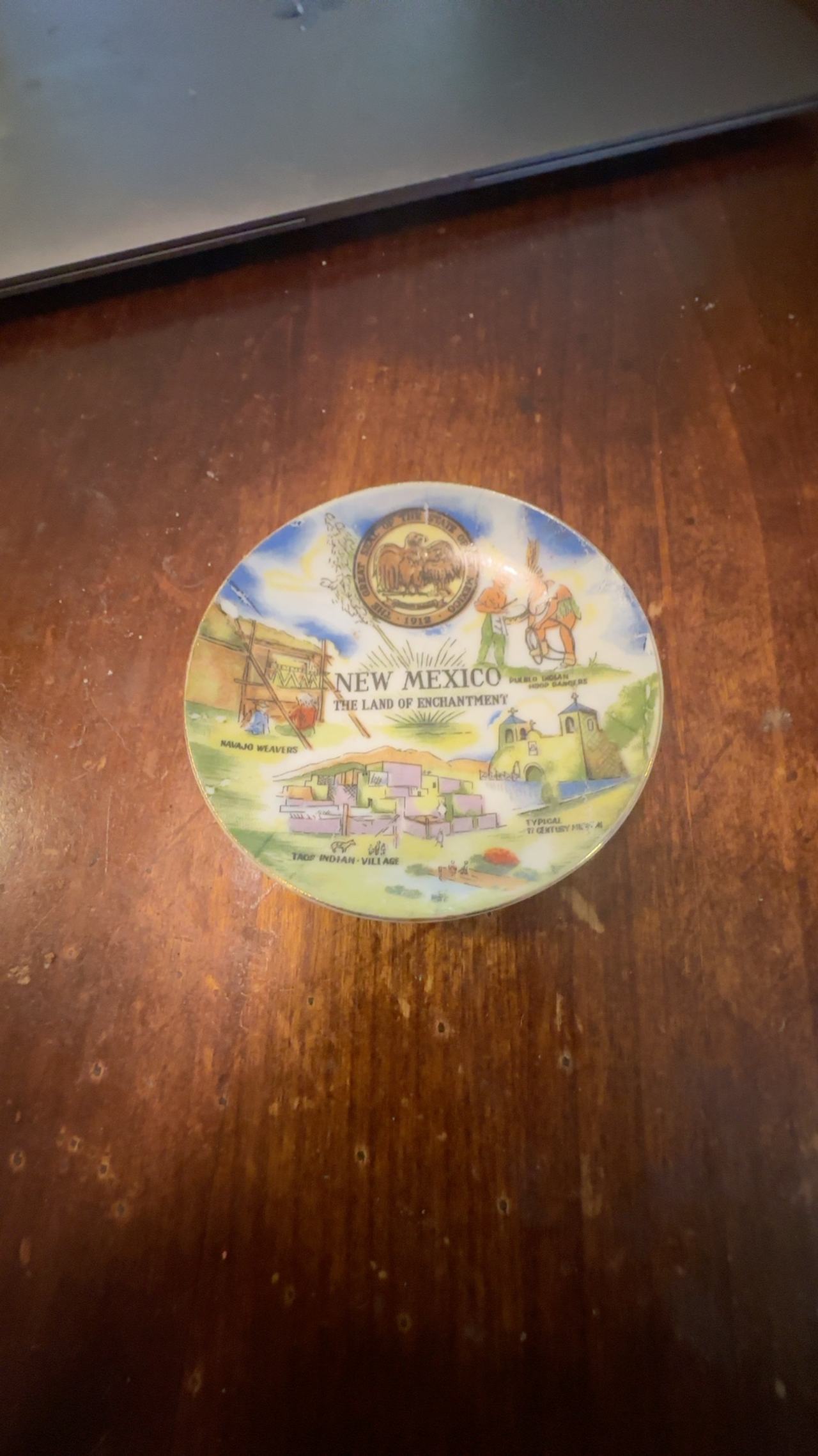 Vintage New Mexico Souvenir Plate small