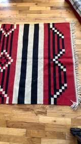 Southwestern Style Geometric Flatweave Rug - Image 3