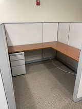 L-shaped Office Cubicle Desk - Image 1