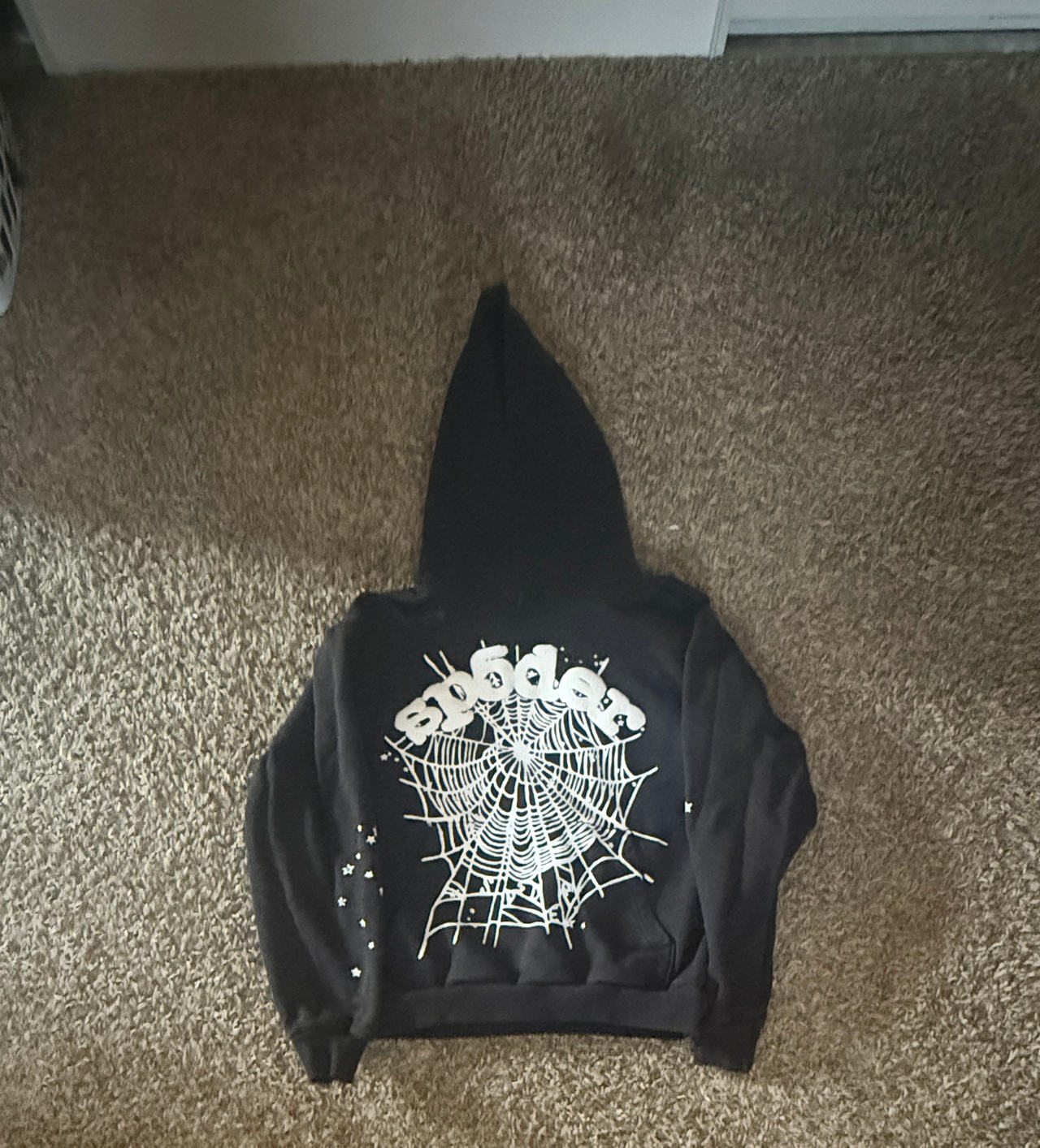 Sp5der Worldwide Black/White Web Hoodie