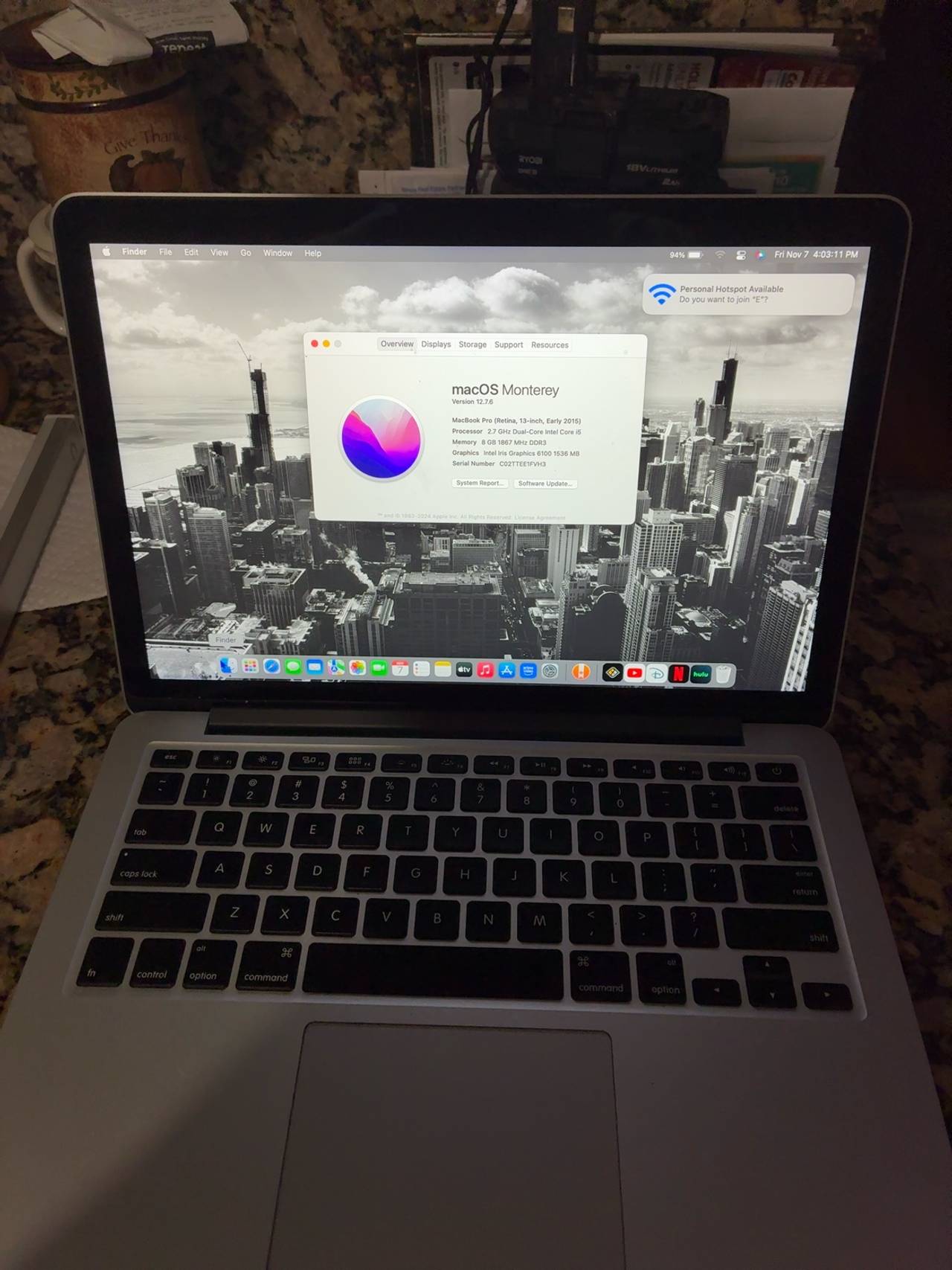 Apple MacBook Pro 13-inch Retina (Early 2015)