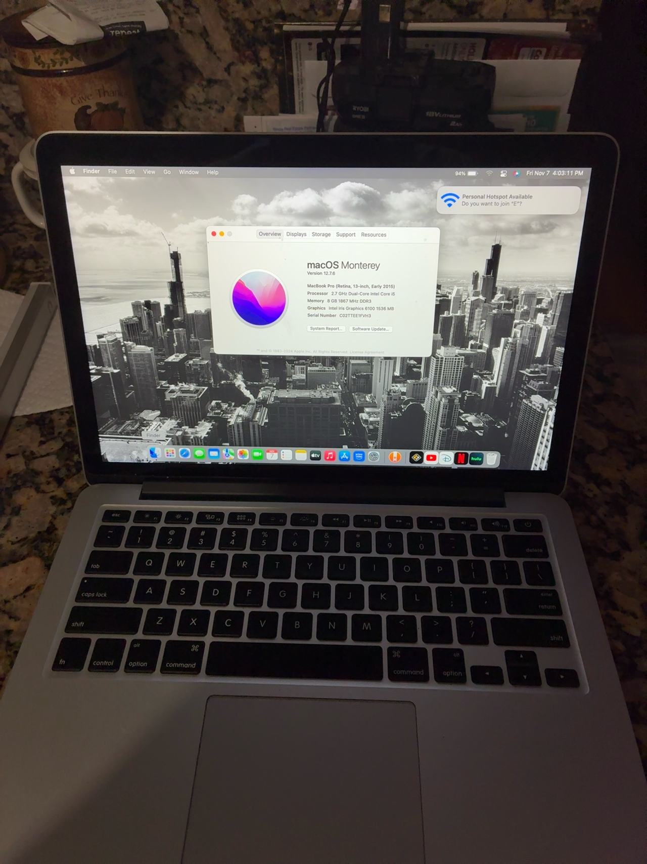 Apple MacBook Pro 13-inch Retina (Early 2015)