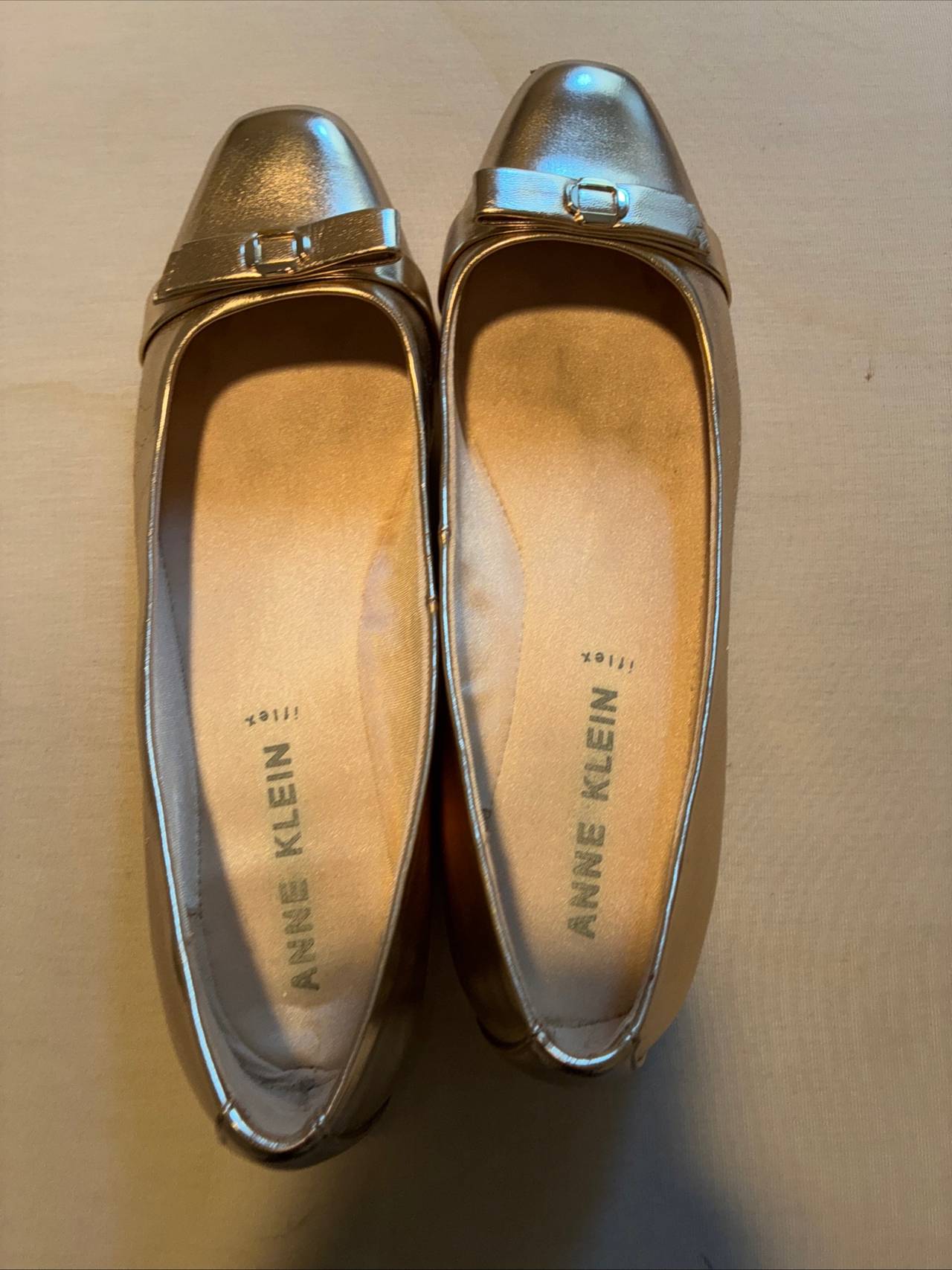 Anne Klein iFlex Gold Ballet Flats