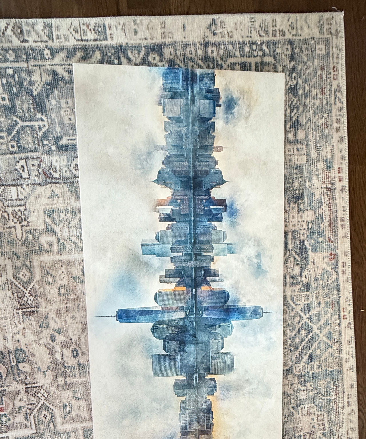 New York City Skyline Watercolor Canvas Wall Art