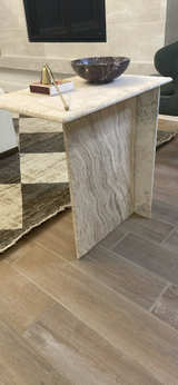 Travertine Side Table - Image 3