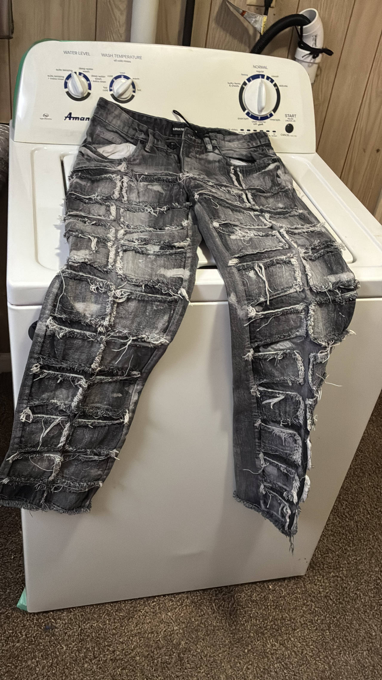 Urban Heritage Stacked Patchwork Distressed Jeans