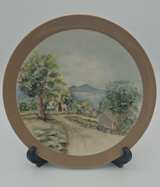 Vintage Hand-Painted Landscape Decorative Plate signed Maack - Image 2