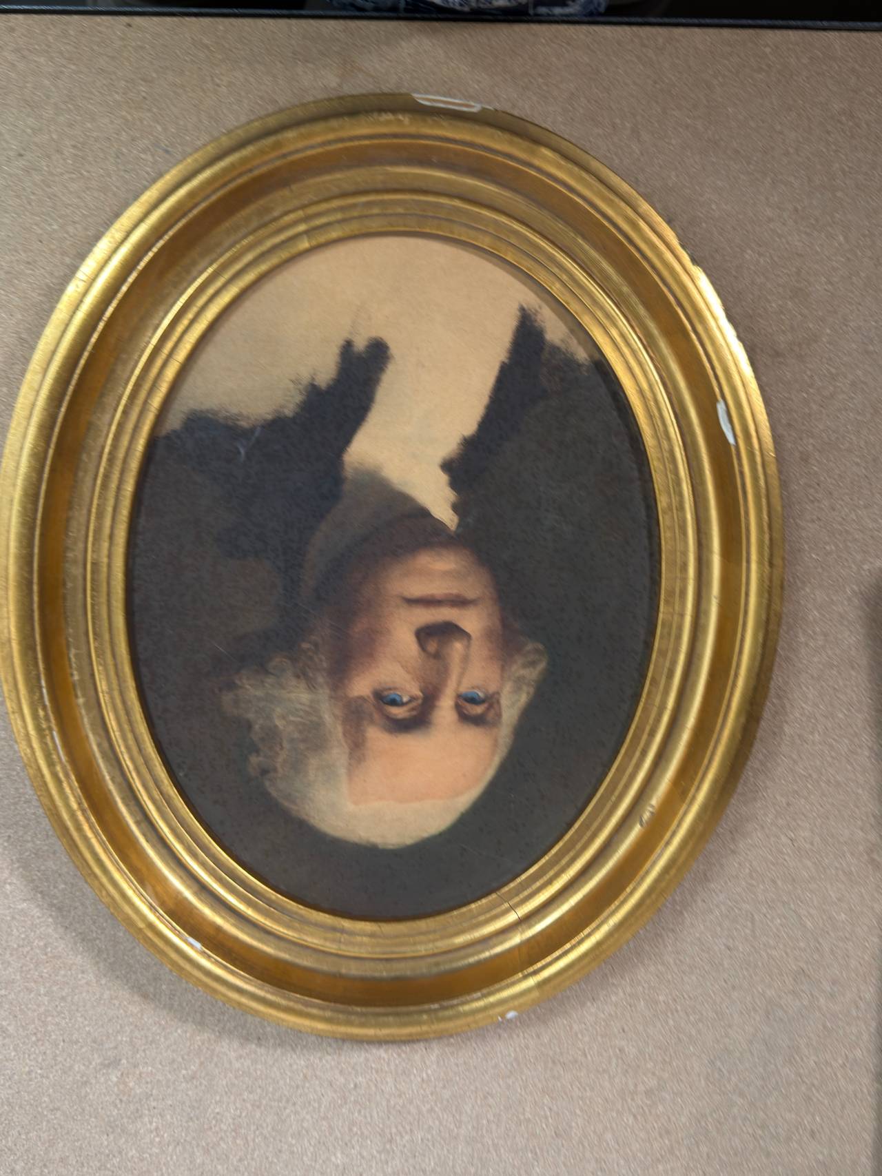 Vintage George Washington Oval Framed Portrait