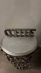 Silver Ceramic Coffee Tabletop Sign - Image 2