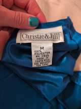 Christie & Jill Teal Satin Blouse - Image 6