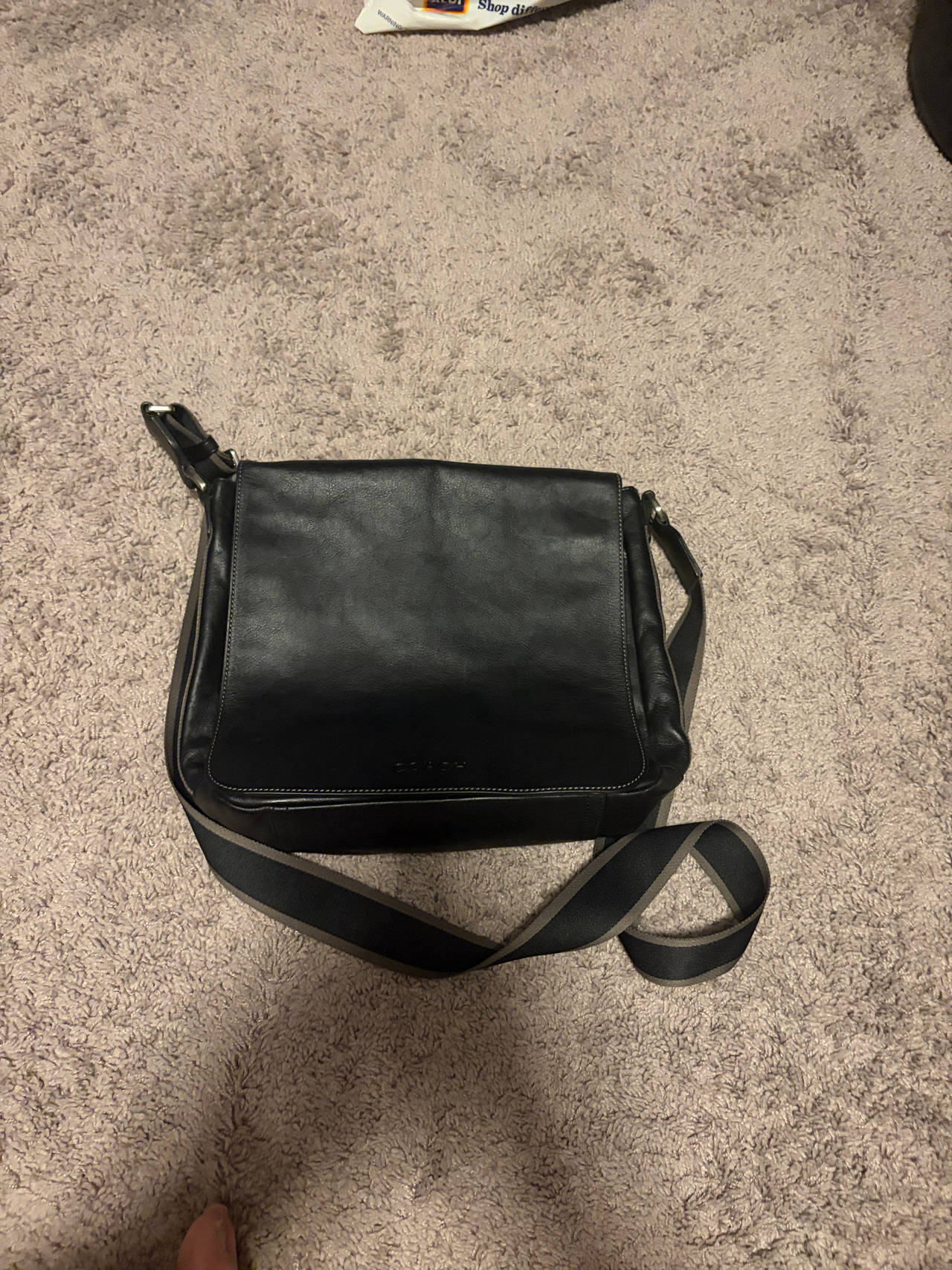 Coach Sullivan Messenger Bag in Black Leather