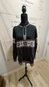 Dale of Norway Black & White Fair Isle 1/4 Zip Sweater - Image 1