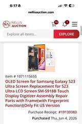Samsung Galaxy S23 Ultra OLED Screen Replacement with Frame - Image 1