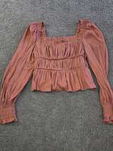Smocked Square Neck Peplum Top Altered State - Image 2