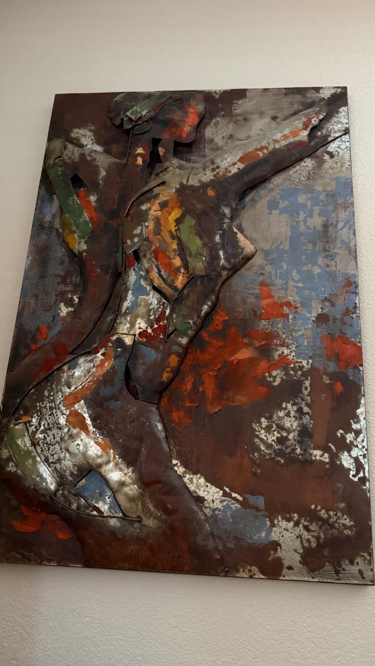 Abstract Female Form Brutalist Metal Wall Art