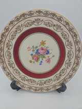 Marks & Rosenfeld Gold Encrusted Floral Cabinet Plates - Image 7