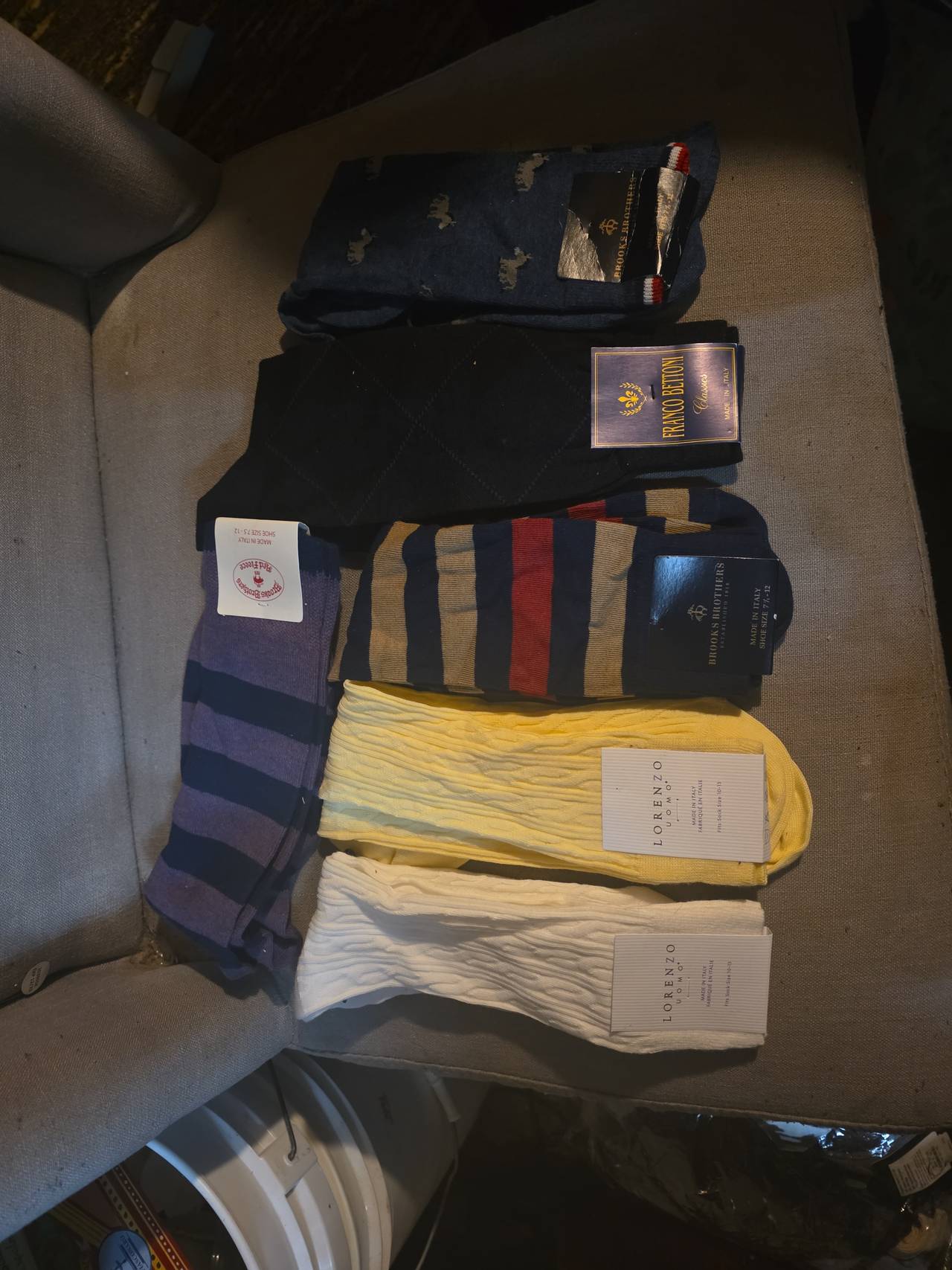 Brooks Brothers & Lorenzo Uomo Dress Socks Lot