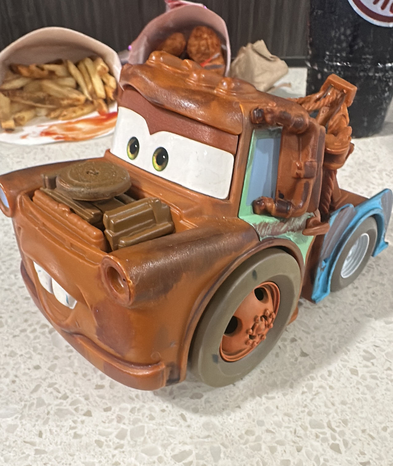 Disney Pixar Cars Oversized Tow Mater Talking Toy Truck - tested working