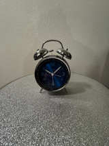 Sharp Twin Bell Alarm Clock Blue Dial - Image 1