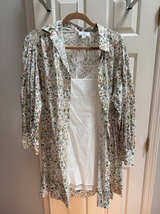 women's floral shirt dress with slip - Image 1