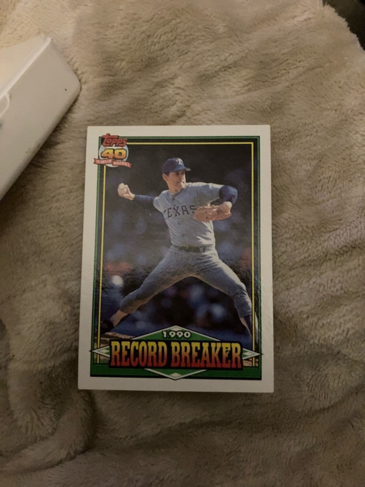 Topps 1991 Nolan Ryan Record Breaker #6 Baseball Card
