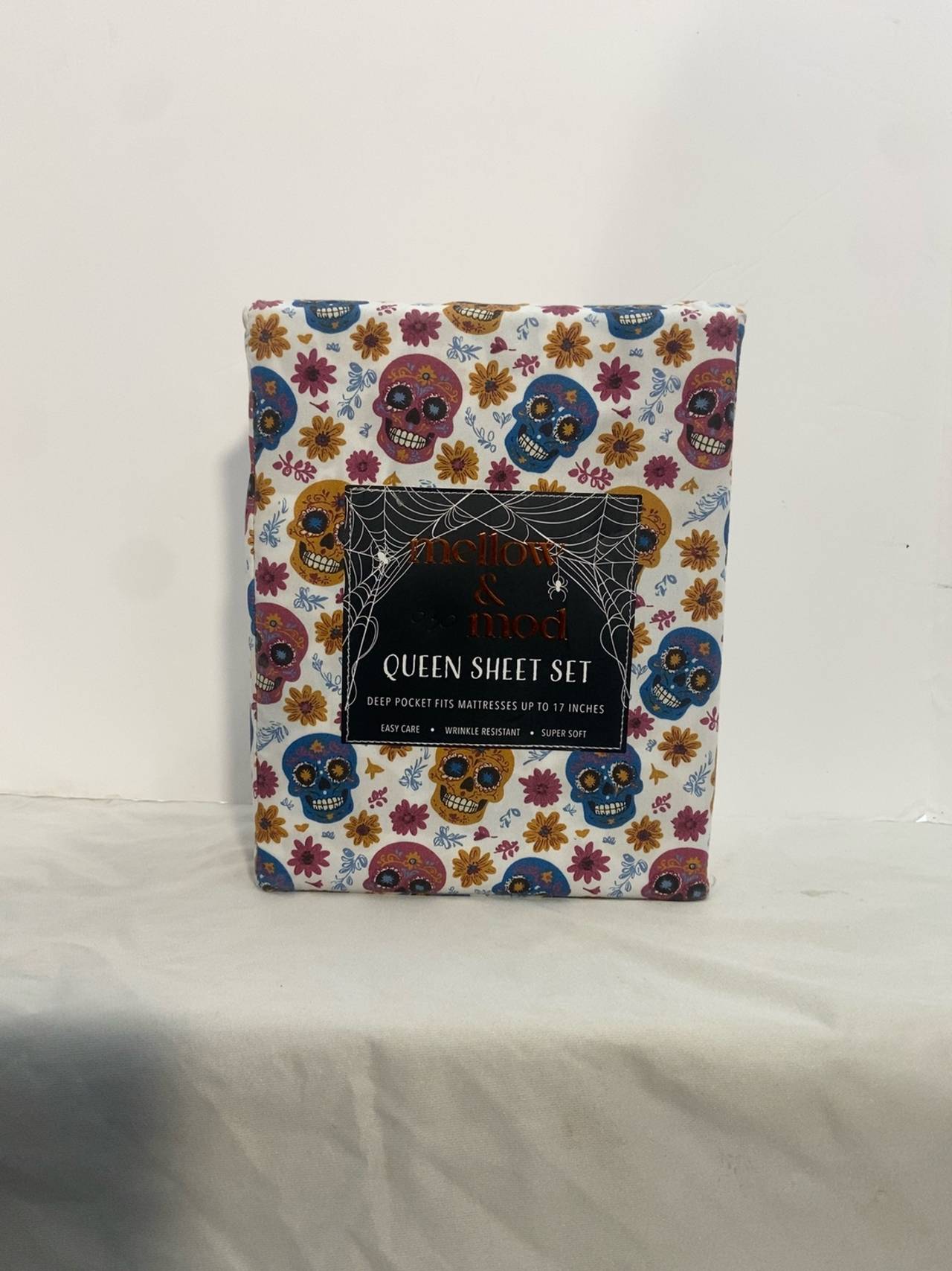 Mellow & Mod Dia de los Muertos Queen Sheet Set