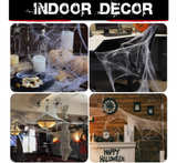 Halloween Spider Web Decorations 1000 Sqft with 2 Large Fake Spiders Stretchy - Image 4
