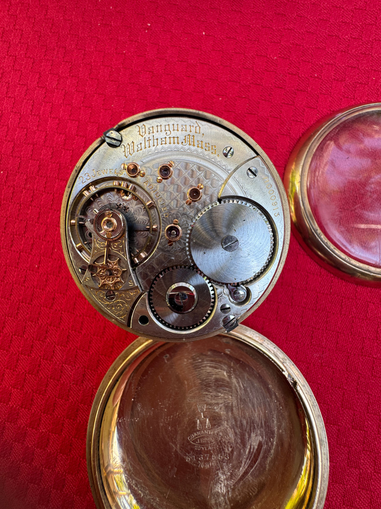 Waltham Vanguard Pocket Watch Movement