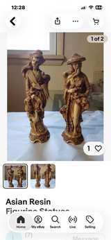 Vintage Asian Resin Figurine Set - Image 2