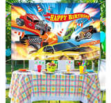 Hot Car Birthday Party Decorations Hot Race Car Birthday Party Backdrop 6.1x3.6 - Image 4