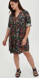 Torrid Floral Zip Front Dress - Image 2