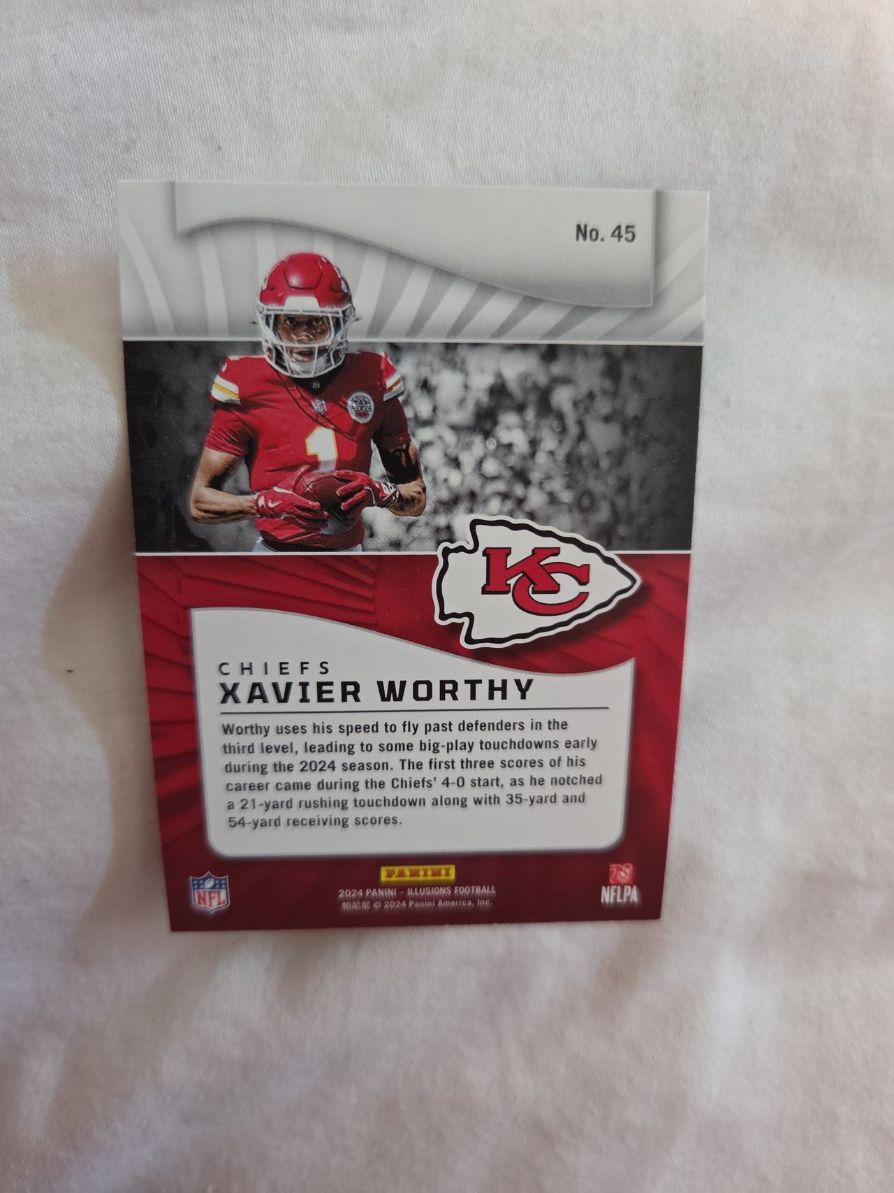 2024 Panini Illusions Xavier Worthy Rookie Card #101