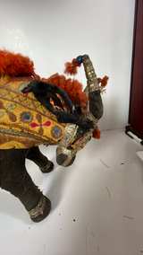 Vintage Indian Patchwork Embroidered Bull Figurine - Image 7