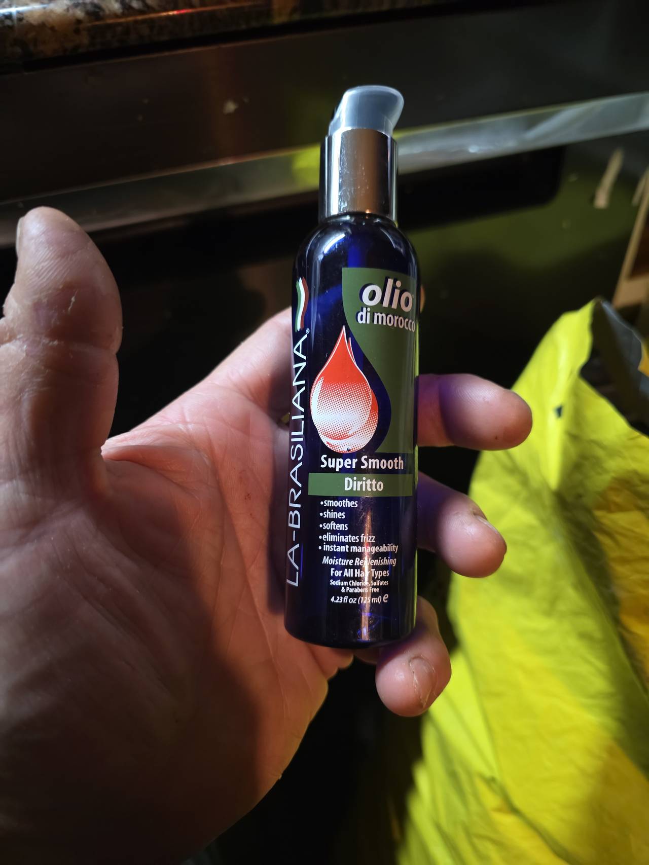 4oz La-Brasiliana Olio di Morocco Super Smooth Diritto Hair Treatment