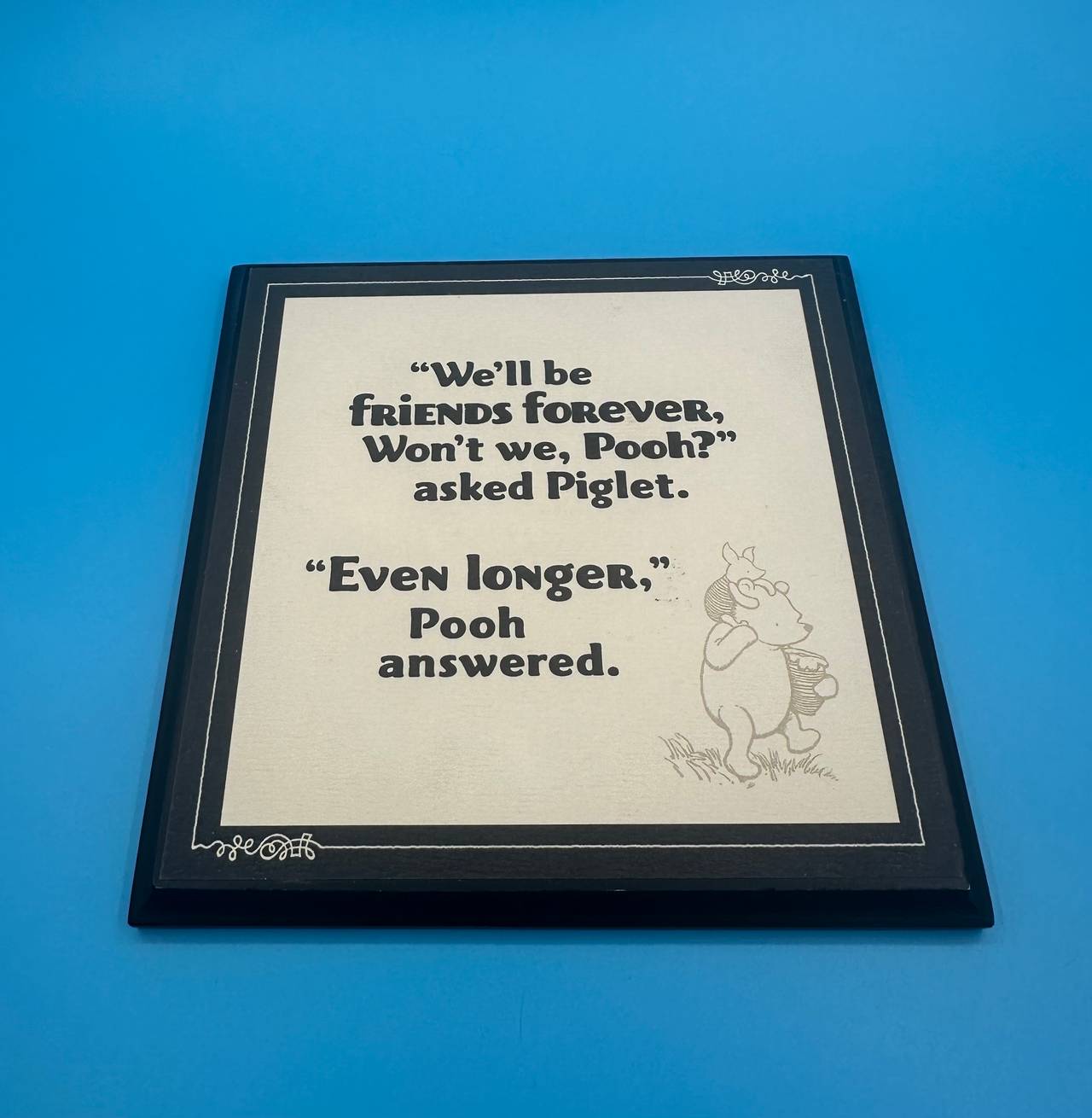 Disney Winnie the Pooh "Friends Forever" Wall Plaque